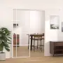 vidaXL Плъзгаща се врата, ESG стъкло и алуминий, 76x205 см, бяла, снимка 2