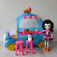 Комплект камион за сладолед и кукла пингвин и любимец. Енчантималс Enchantimals  35лв., снимка 6 - Кукли - 37446504