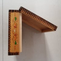 Дървена кутия 15.5 х 15.5 h 5.5 см. , снимка 6 - Други стоки за дома - 37347831