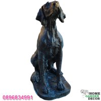 Бетонна статуя куче Немски дог в окислен метален ефект, снимка 2 - Градински мебели, декорация  - 40694665
