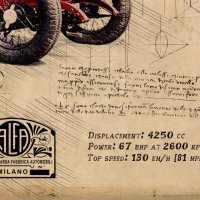 Енцо Ферари Ferrari постер плакат АЛФА Арт. стил Леонардо да Винчи, снимка 3 - Картини - 35561113