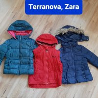 2 зимни якета и елек за 35лв, 110-122/Terranova, Zara/ , снимка 1 - Детски якета и елеци - 42087188