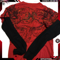 Мъжка блуза 2fer twofer thermal ръкави червена Xtreme Couture by Affliction Small, снимка 1 - Блузи - 25983107