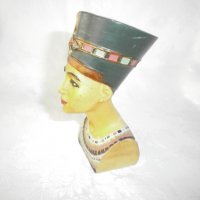 Египетска Статуетка, Бюст на Кралица - Нефертити, снимка 3 - Статуетки - 30975198