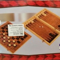 Комплект 3 в 1 шах табла и дама, снимка 2 - Образователни игри - 39224396