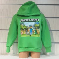 Нов детски суичър в зелен цвят с дигитален печат MINECRAFT, снимка 9 - Детски анцузи и суичери - 38484022