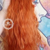 Супер Опашка с МАКСИ Обем Цвят Оранжев / Тициан Стил Плажни Вълни Захващане със Стопер КОД С823, снимка 5 - Аксесоари за коса - 42141260