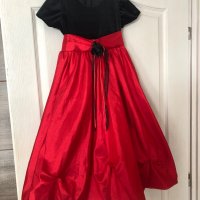 Официална рокля за момиче - червено и черно, снимка 1 - Детски рокли и поли - 38177912