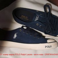 Естествена кожа Набук обувки марка POLO Ralph Lauren, снимка 1 - Дамски ежедневни обувки - 36862801