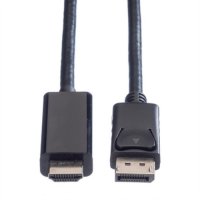Кабел DisplayPort - HDMI 2м, 4K Черен Digital One SP01256 DP M към HDMI M, снимка 2 - Кабели и адаптери - 31438916