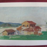 60-те Картина Н.Костов масло върху картон, снимка 9 - Картини - 31821269