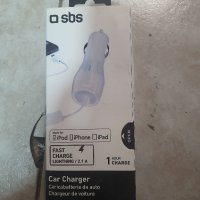 Зарядно за кола SBS Car charger 12/24V 2.1 A TACARTUBE2AW, снимка 1 - Безжични зарядни - 42233954