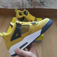 Nike Air Jordan Retro 4 Yellow Lightning Кецове Обувки Маратонки Нови Дамски Размер 39 Номер , снимка 5 - Кецове - 38604246