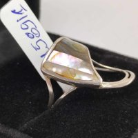 Сребърен пръстен с Опал-2,73гр/925, снимка 3 - Пръстени - 44476858