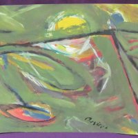 Стара Картина Беширов акрилни бои, подписана, снимка 10 - Картини - 31822201