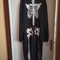 Мъжки карнавален костюм на Скелет за Хелоуин , снимка 1 - Спортни дрехи, екипи - 42701380