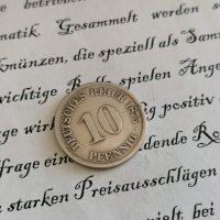 Райх монета - Германия - 10 пфенига | 1875г.; серия A, снимка 1 - Нумизматика и бонистика - 31537878