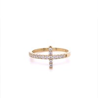 Златен дамски пръстен 1,64гр. размер:55 14кр. проба:585 модел:20545-6, снимка 1 - Пръстени - 42815810