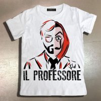 Уникална Тениска Il Professore! Мъжка тениска на Професора от La casa de papel!, снимка 1 - Тениски - 30144242