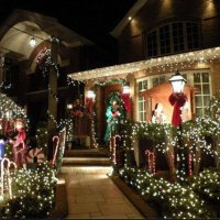 LED Коледна Украса за къщи външно вътрешно: Завеси/висулки/фиг/макруч, снимка 10 - Лед осветление - 30483827