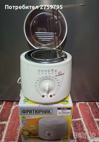НОВО.Фритюрник 1 л. 6 програми, 950 w, ,размразяване., снимка 1