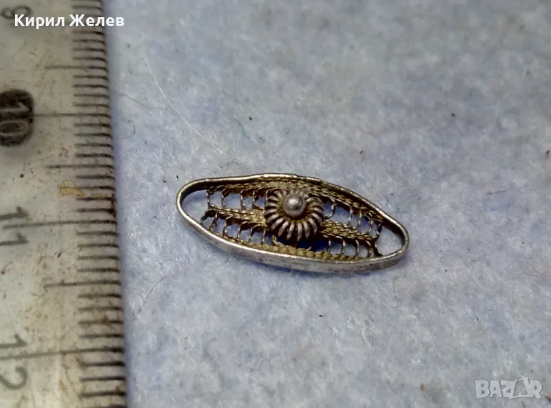 СТАРИННО ФИЛИГРАННО СРЕБЪРНО УКРАШЕНИЕ ВИСУЛКА СРЕБРО ВИСОКА ПРОБА ФИНА РЪЧНА ИЗРАБОТКА 48259, снимка 1