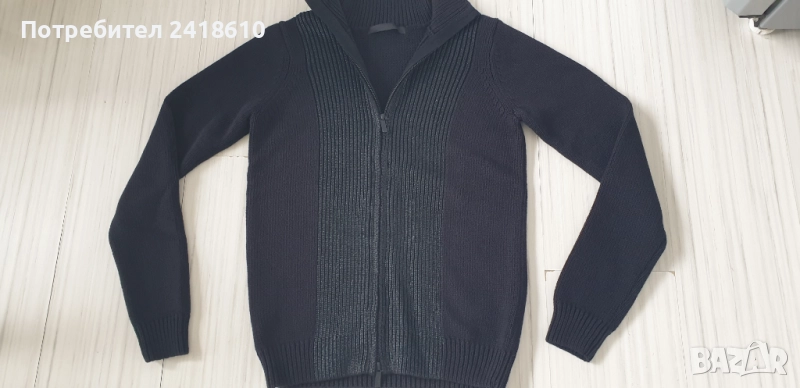 Karl Lagerfeld Cotton Knit Full Zip Cardigan Mens Size XS - S НОВО! ОРИГИНАЛ! Жилетка с цял Цип!, снимка 1