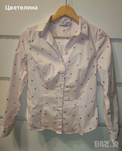 Дамска вталена риза с рози LC WAIKIKI размер 36/S цена 25,99 лв., снимка 1