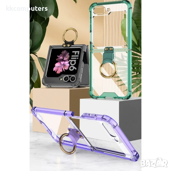 Samsung Galaxy Z Flip7 FE 5G / Z Flip6 5G TPU/ Ring Holder Калъф и скрийн протектор, снимка 1