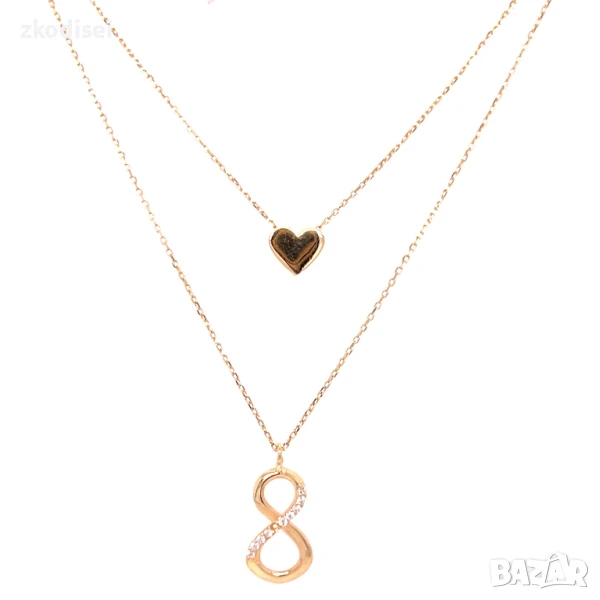 Златнo колие 2,33гр. 45,0см. 14кр. проба:585 модел:32110-4, снимка 1