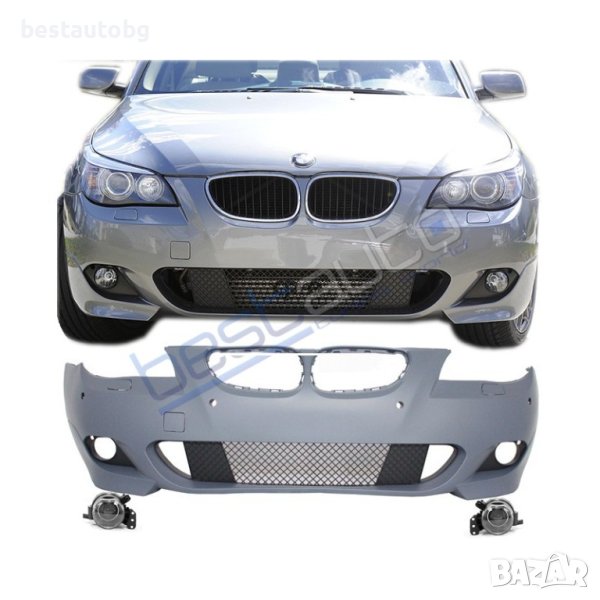 Предна M TECHNIK броня с халогени за BMW E60 / E61 (03-07) PDC 24мм, снимка 1
