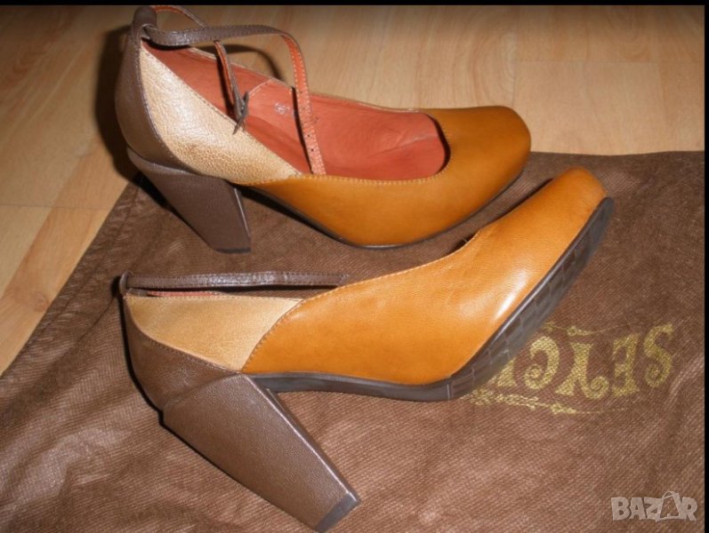 Обувки маркови номер 37  нови с  ток около 8 см естествена кожа, снимка 1