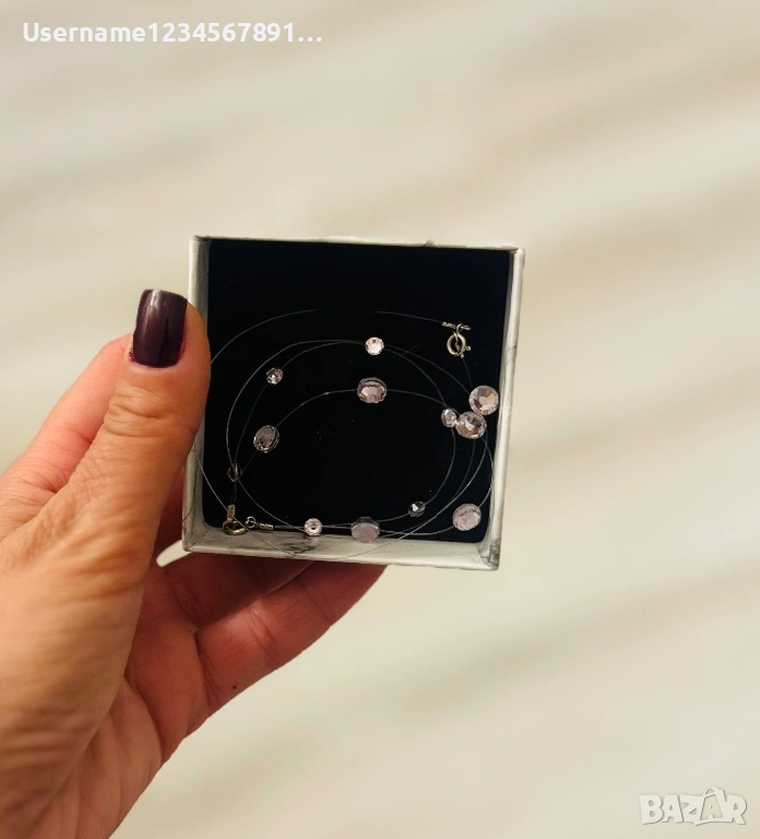 Колие и гривна на корда, снимка 1