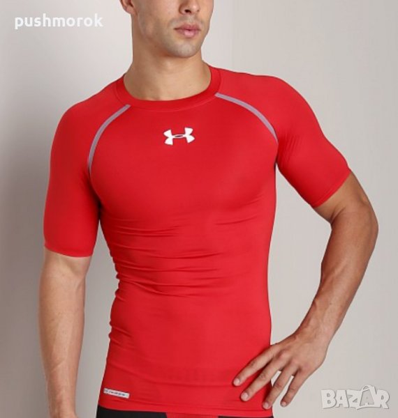 Under Armour Heatgear Dynasty Compression T Red Sz L / #00120 /, снимка 1