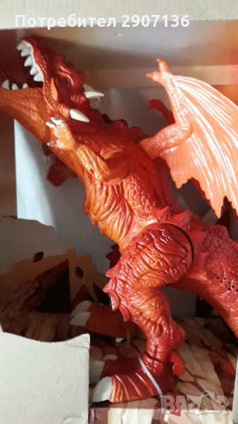 ДВУГЛАВ ДРАКОН С БАТЕРИИ , ДВИЖИ СЕ , ИЗДАВА ЗВУЦИ И СВЕТИ , снимка 1