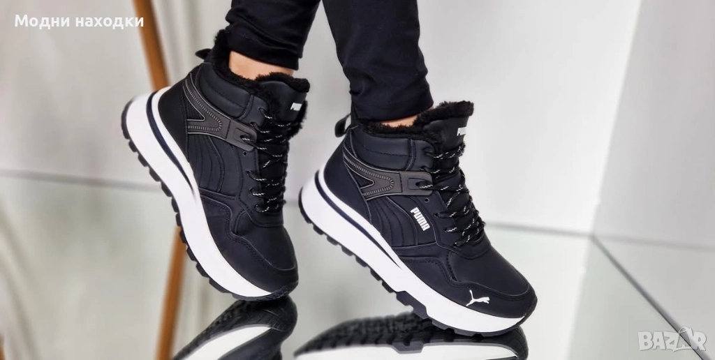 Дамски обувки с пух, снимка 1