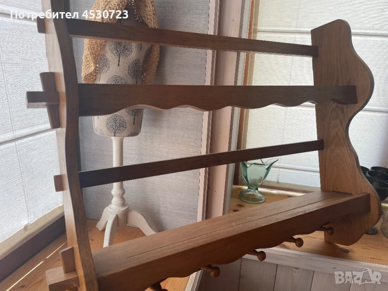 Дървена етажерка за чинии и чаши , снимка 1