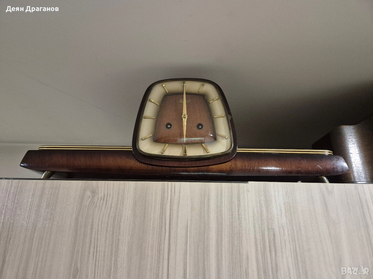 стари антични каминни немски часовници, снимка 1