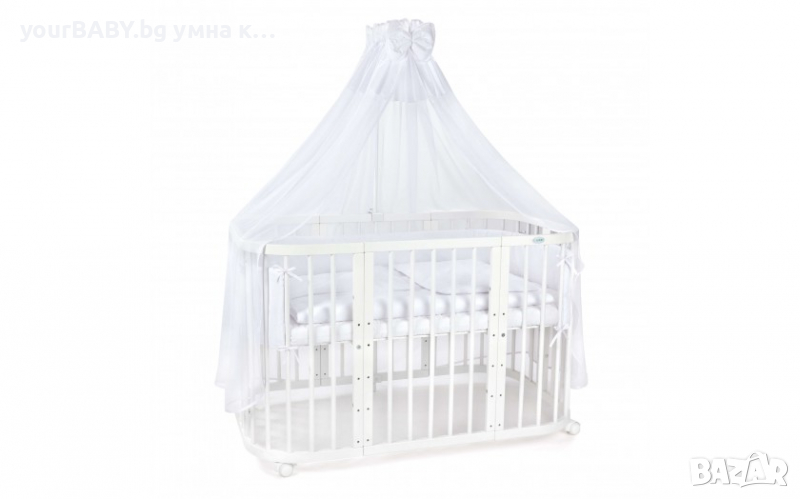 Кошара Смарт 7в1 Комплект с Матрак и Аксесоари 88 - Цвят Бяла, снимка 1