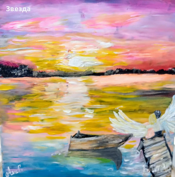 Картина Ангелски залез, снимка 1