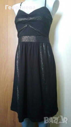 Рокля в черно и златисто ПРОМОЦИЯ👗🍀💕S, M👗🍀💕арт.868, снимка 1