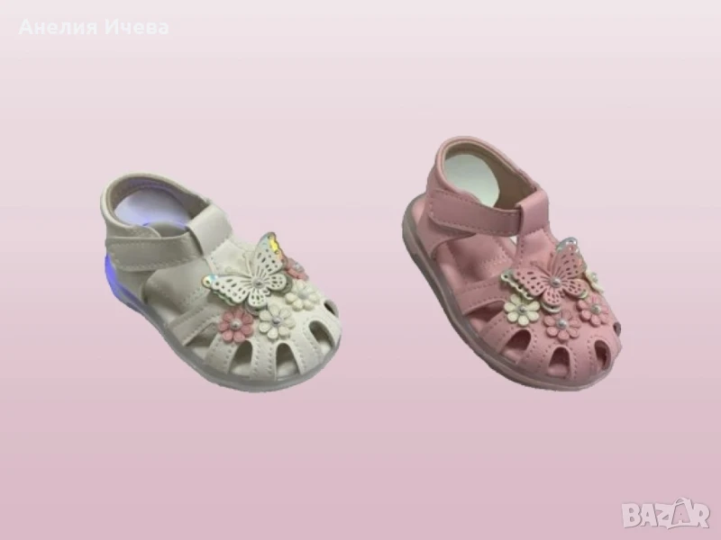 М63-Светещи детски сандали за момиче , снимка 1