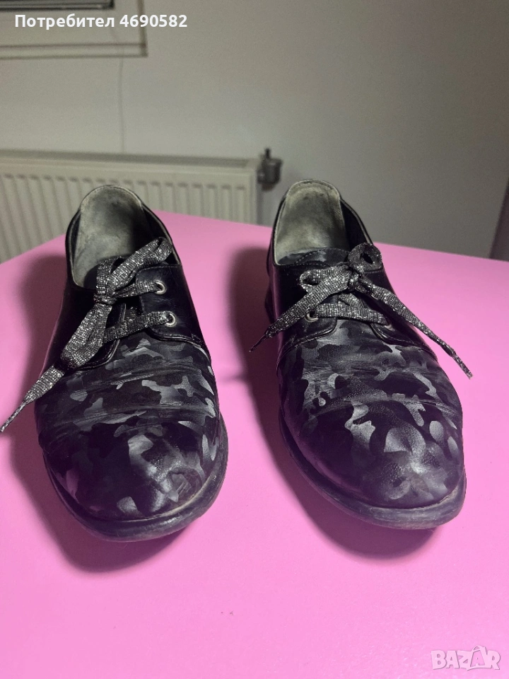 Черни официални обувки от естествена кожа, снимка 1