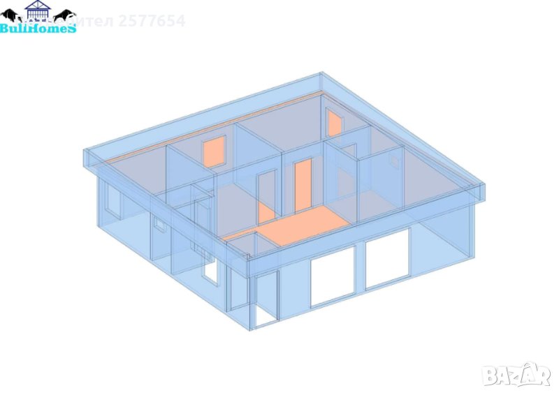 Къща, Сглобяеми къщи, Преместваеми, Модулни, Жилищни - 99м² , снимка 1