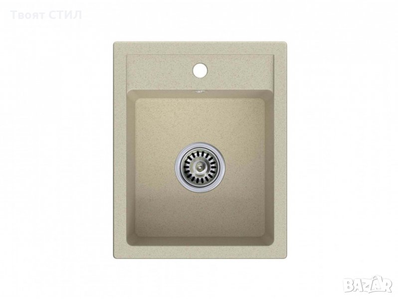 Гранитна Мивка за Кухня модел РИГА Антибактериална Бежава Кухненска Мивка, снимка 1