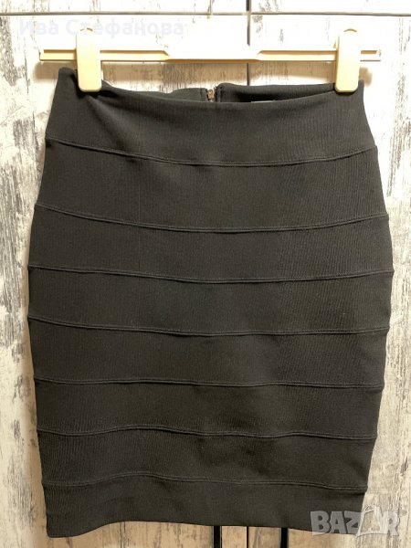 Черна секси еластична бандажна пола , снимка 1