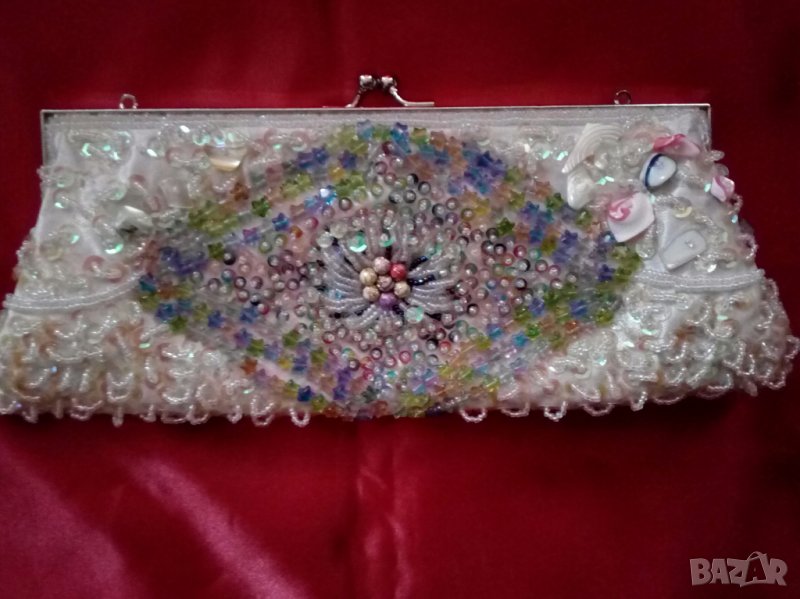 Чанта/ портмоне с пайети и перлички, снимка 1