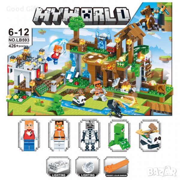 Конструктор Майнкрафт Сражение в селото , 426 части, снимка 1