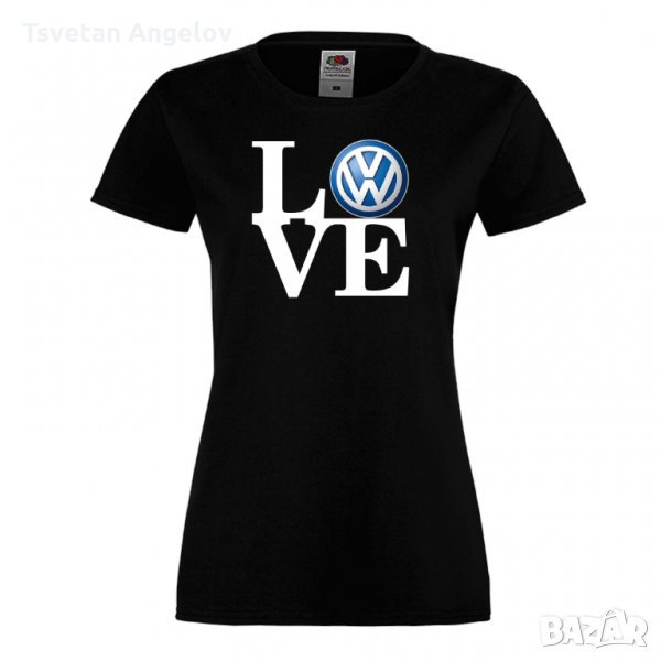 Разпродажба! Дамска тениска VW Volkswagen LOVE, снимка 1