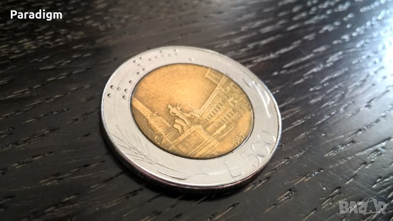 Монета - Италия - 500 лири | 1987г., снимка 1